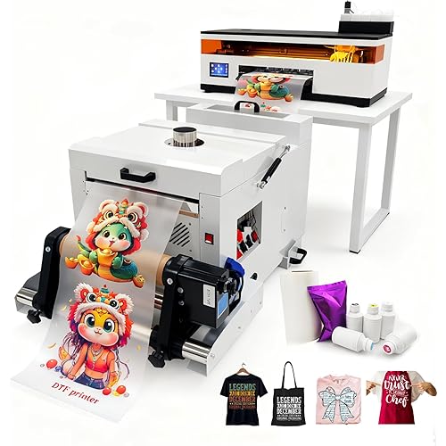 DTF Business Bundle dtf Printer Stable industrialized Print Head Machine for t-Shirt Business dtf Transfer dtf Personalized, Clothing Printing dtf Printer + Shaker Oven