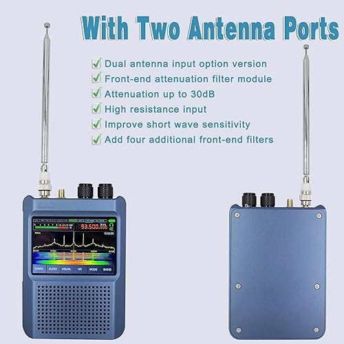 Miniatura 9 de DSP SDR Radio Receiver, AM FM USB LSB SSB Receiver Shortwave Radio Receiver, 2 Models 50kHz250MHz 400MHz2GHz