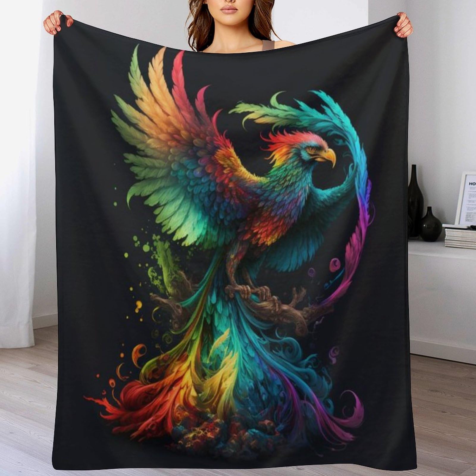 Couverture phénix en flanelle idée cadeau anniversaire garçon