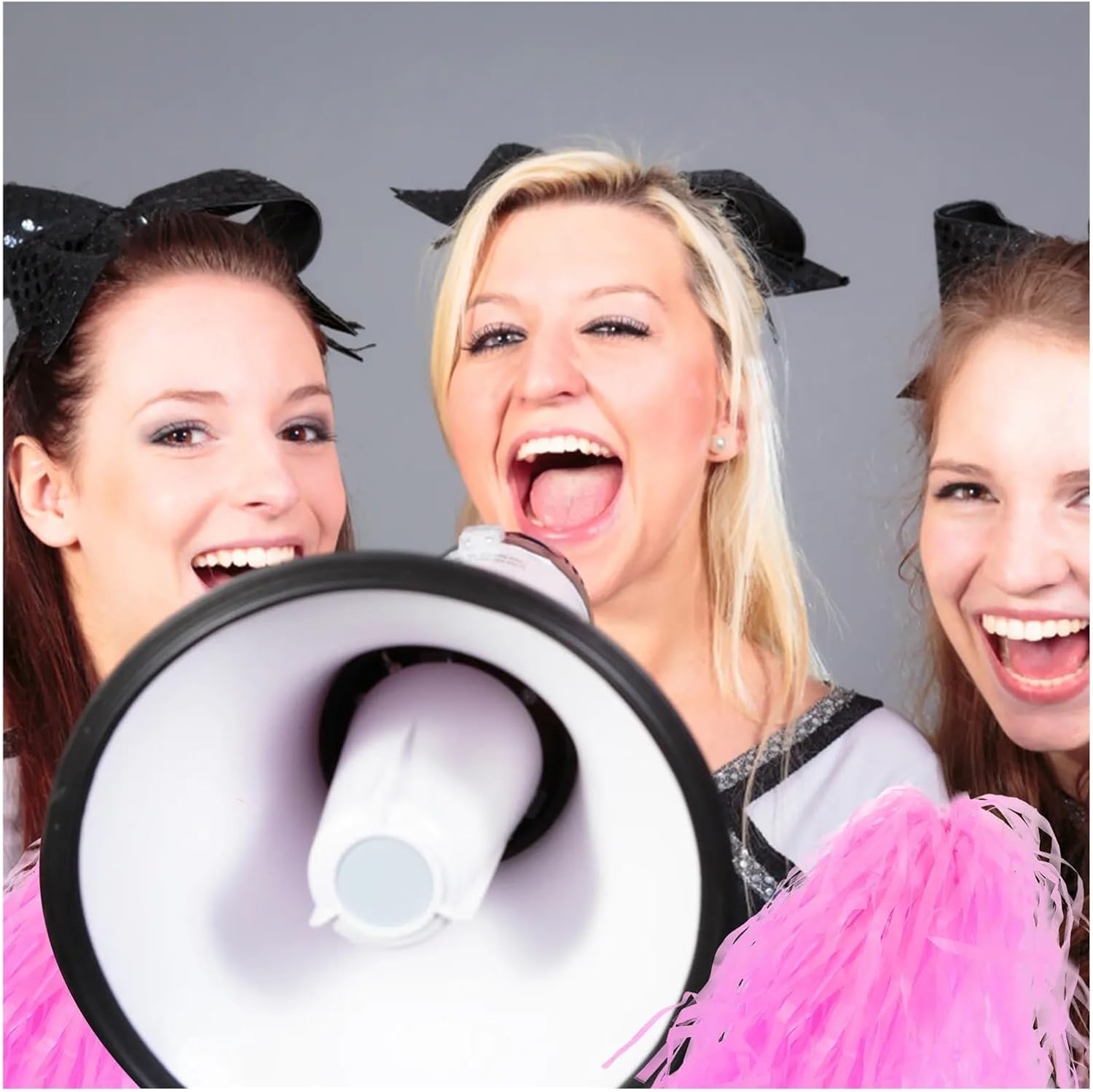 Pom Poms Cheerleading 24Pcs Shining Pink Cheer Pom Poms Handled Plastic Pompoms for Dance Squad Cheering Performance Event Supplies