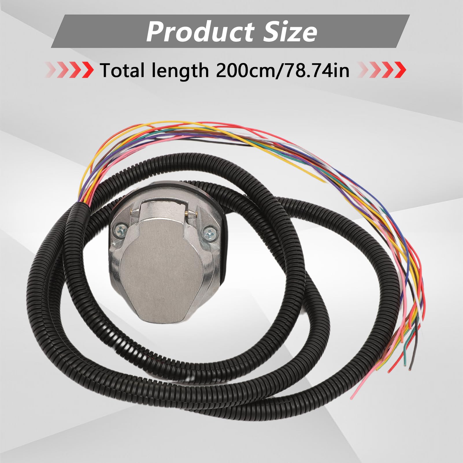 Presa Per Rimorchio 13 Poli - Con Stencil Per Cablaggio - Impermeabile Per Auto E Carrelli - Nero - Foto 6