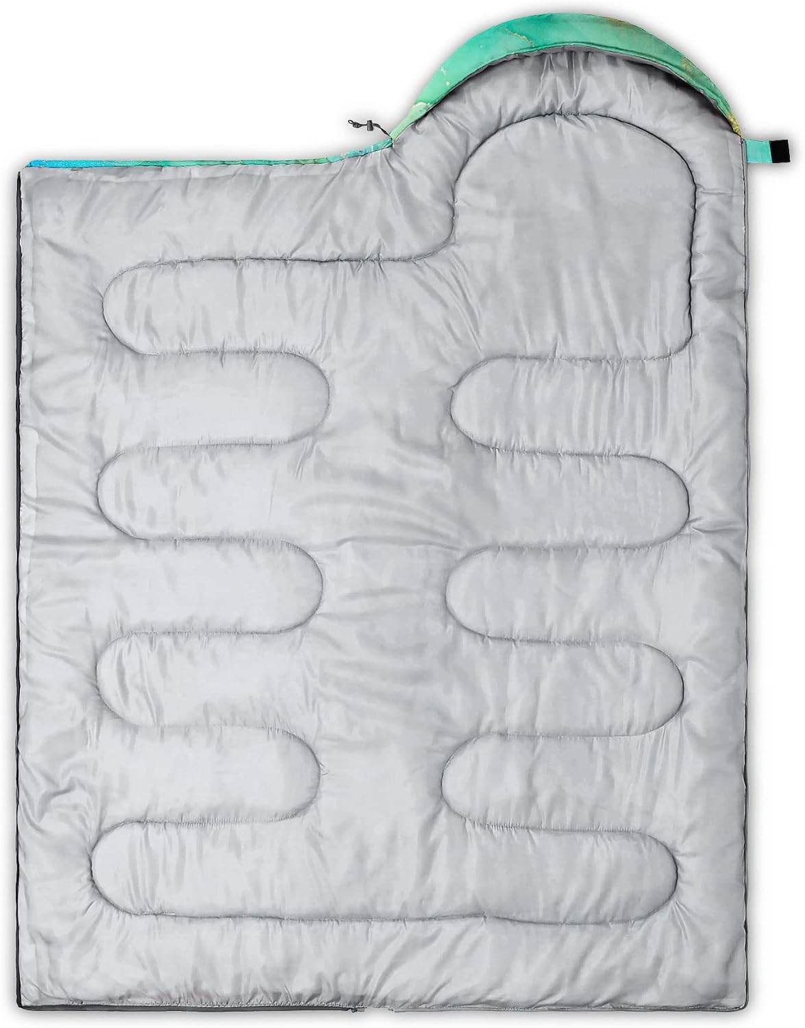Kids Sleeping Bag for Boys Girls,Green Theme Print-Lightweight Warm Portable Outdoor Indoor-Waterproof Cold Weather Resistant Sleeping Bag for Camping Hiking(Green Theme)