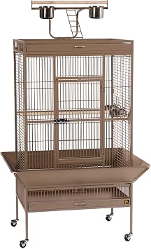 Prevue Hendryx Pet Products Wrought Iron Select Bird Cage 3153COCO, Coco Brown, 30-Inch by 22-Inch by 63-Inch