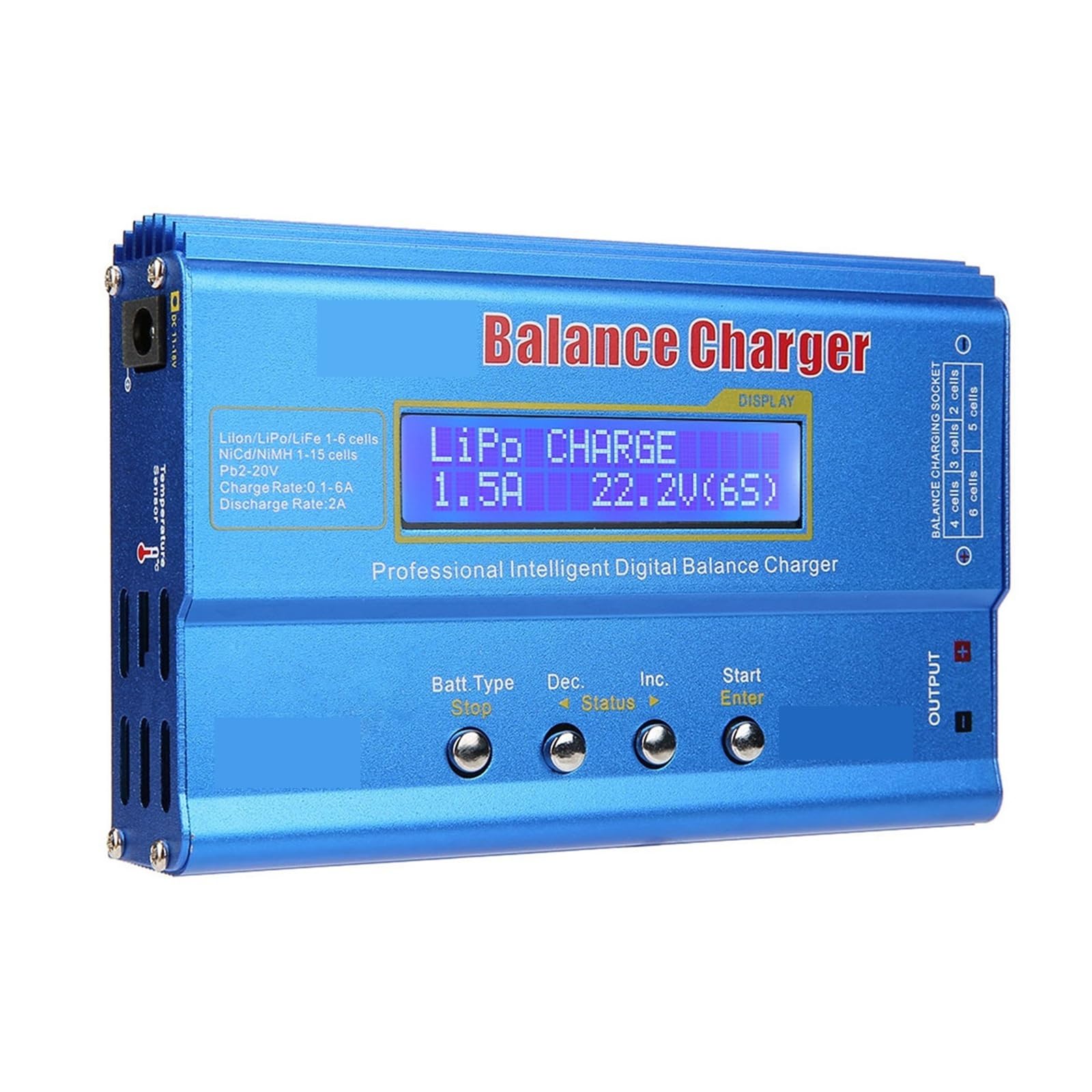 Ładowarka Baterii, Ładowarka z balanserem cyfrowym LCD 80 W do akumulatorów NiMH RC