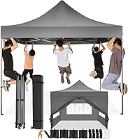 Vista 45 de COBIZI - Carpa emergente plegable de 10x20 pies con 6 paredes laterales, carpa resistente UPF 50+ para todas las estaciones, resistente al viento