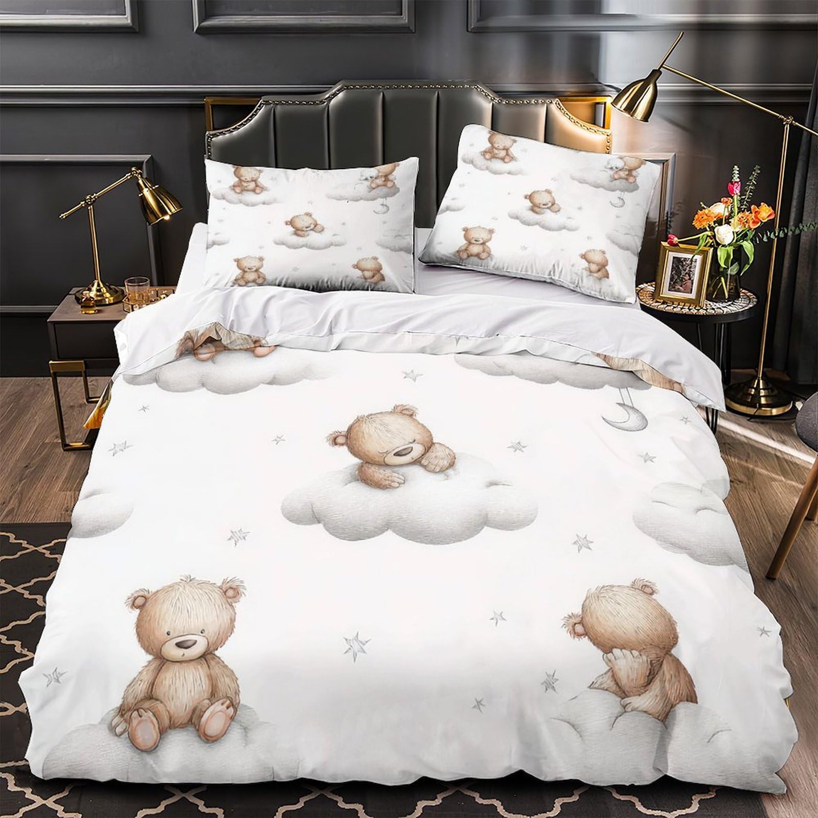 Housse de couette tarentule 3D et parure de lit animal sauvage microfibre 200x200