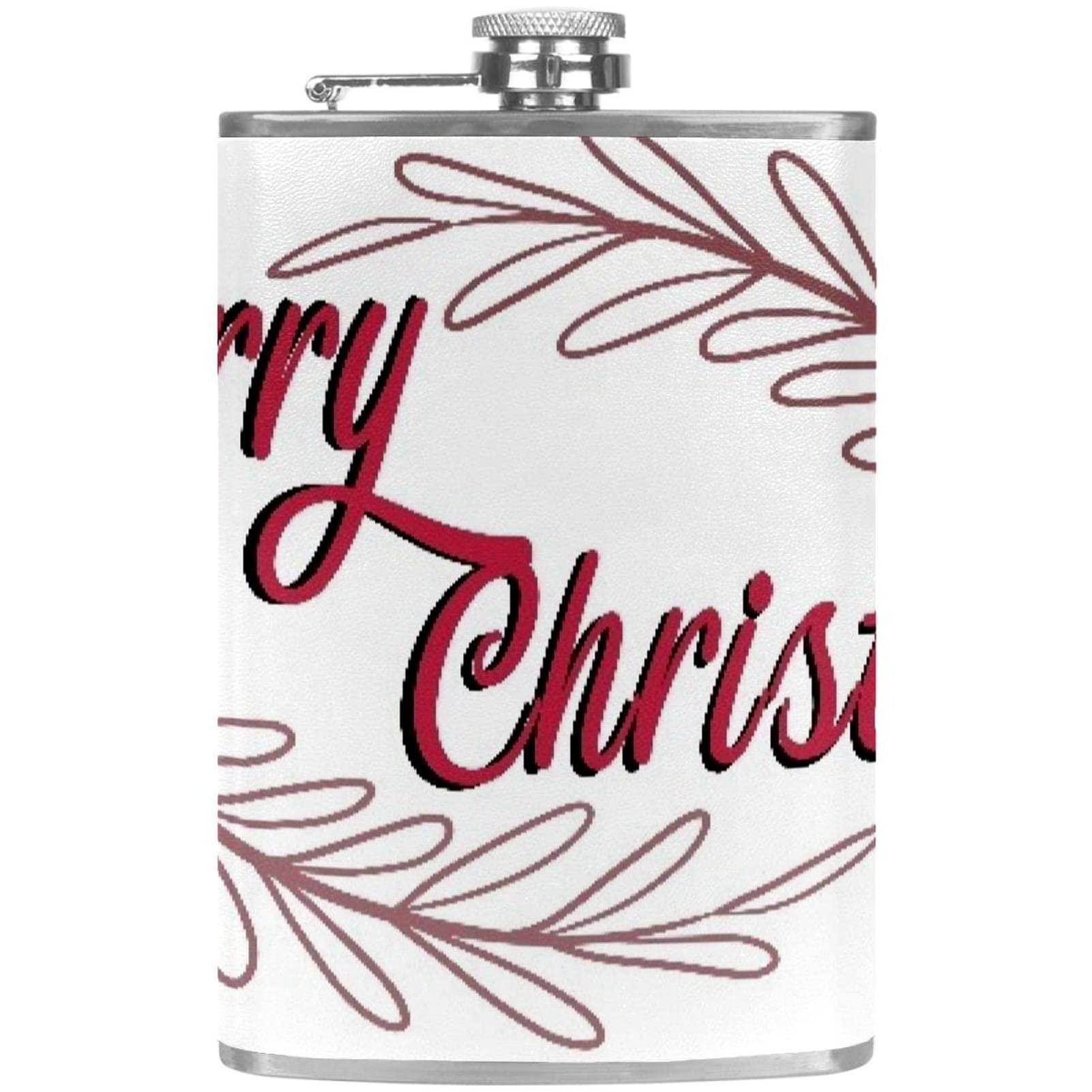 Flasque en acier inoxydable Merry Christmas avec entonnoir, fiole de poche pour liqueur