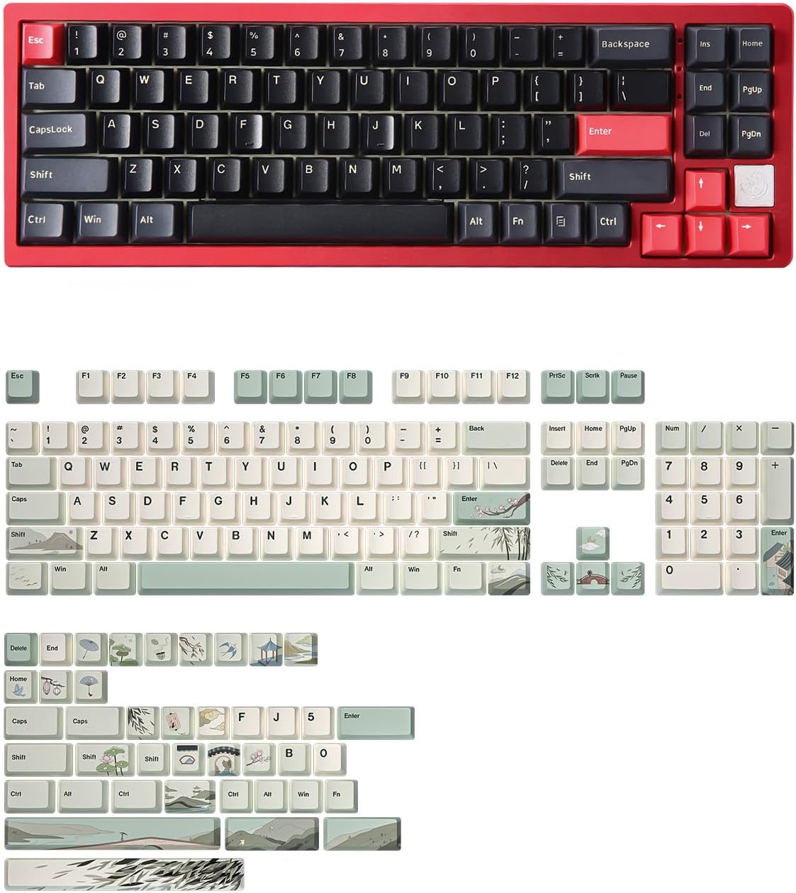 YUNZII AL71 68 Mechanical Keyboard (Red, Silent Switch