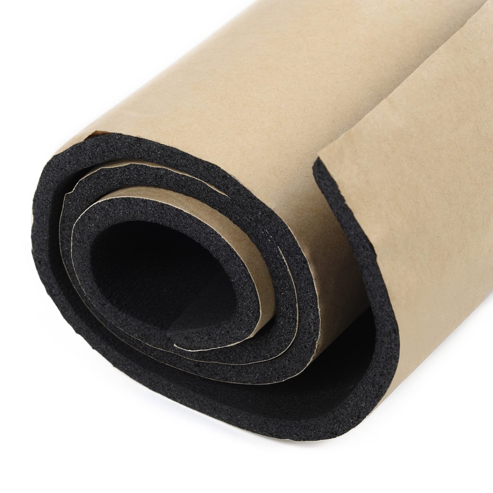 Alfombrilla de sonido para coche, 200 x 50 cm, 10/20 mm, aislamiento térmico y ruido, espuma de celda cerrada