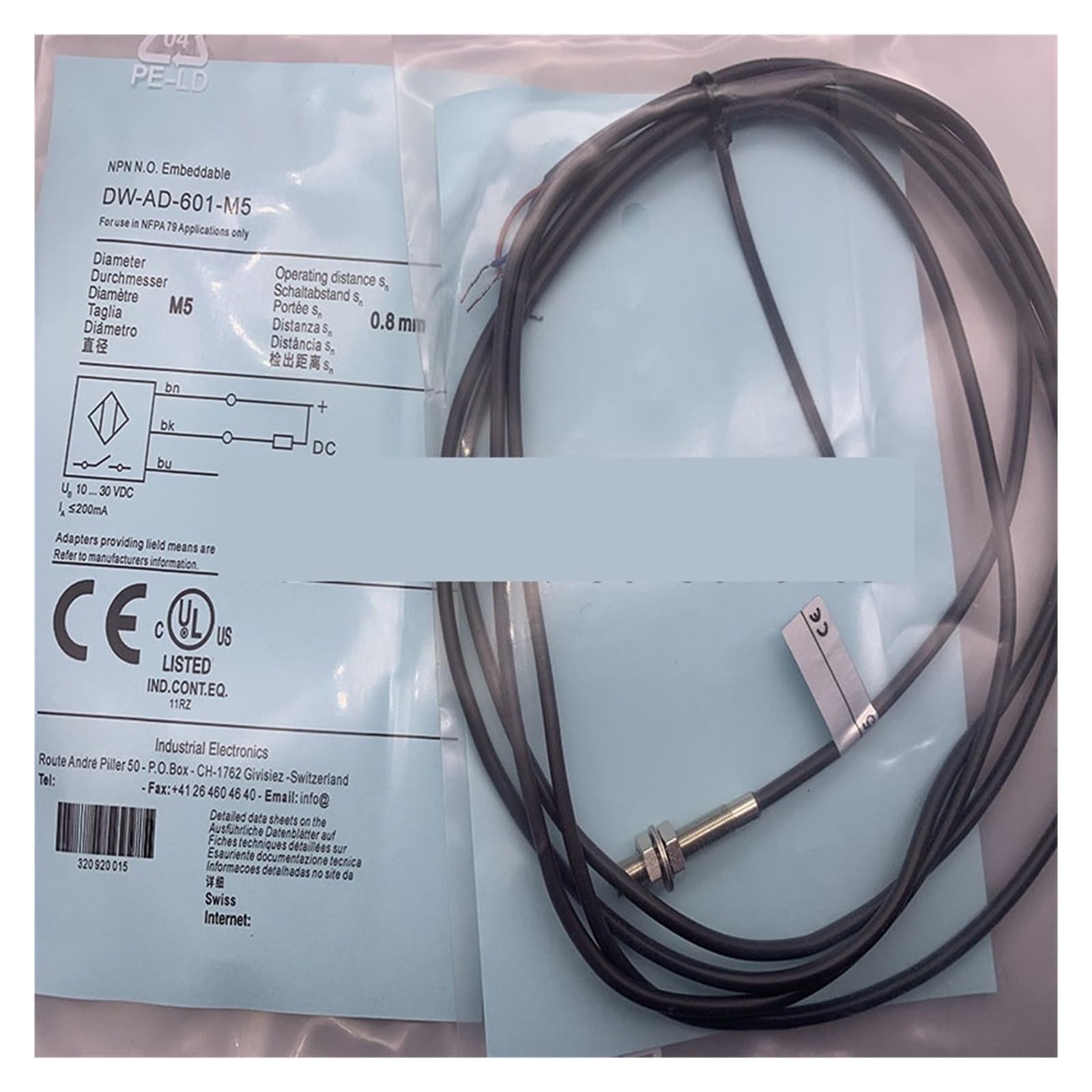 Capteur DW-AD-623-065-9007 à détection inductive stable et rapide