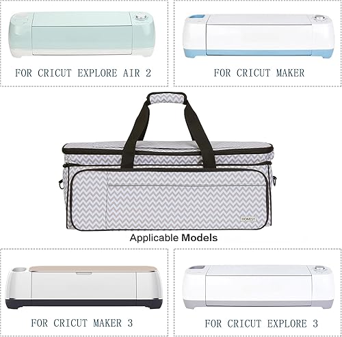 Miniatura 5 de HOMEST Estuche de transporte de doble capa con bolsillo para alfombrilla para Cricut Maker 4, Explore 4, múltiples bolsillos frontales para