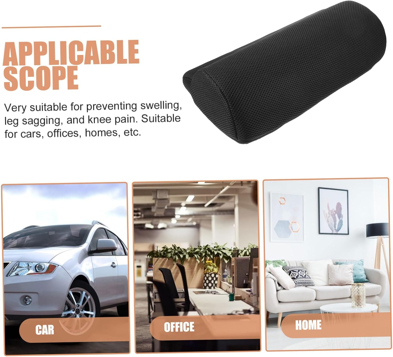 Leg Support Pillow for Sleeping Comfortable Foot Cushion for Circulation and Relaxation Under Desk Home Office Foot Rest for Swelling Relief Knee Pain Prevention Material Cloud