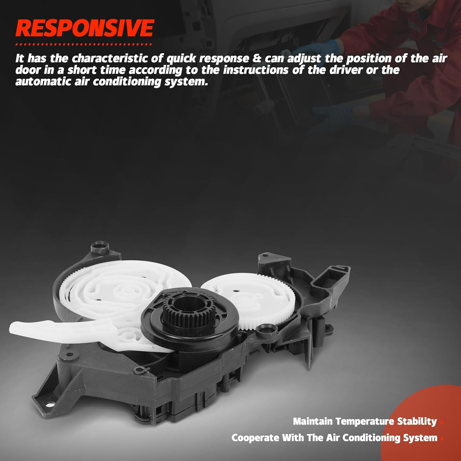 87106-0C140 HVAC Blend Door Actuator Compatible with Toyota Tundra 2007–2021 Sequoia 2008–2022 A/C Heater Air Mix Damper Servo Motor