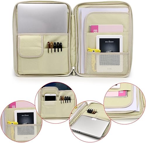 Miniatura 6 de BTSKY - Bolsa de viaje multifuncional para documentos A4, organizador de mano, bolsa de viaje impermeable, estuche con cremallera para Ipads,
