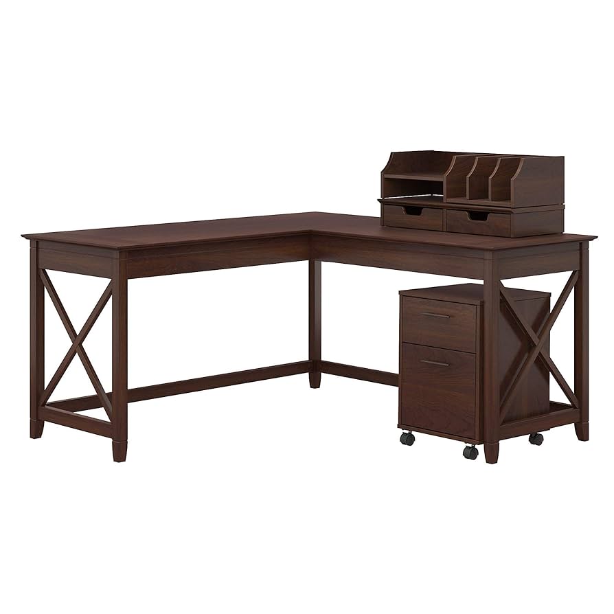 Amazon.com: Bush Furniture Key West 60W L Shaped Desk with