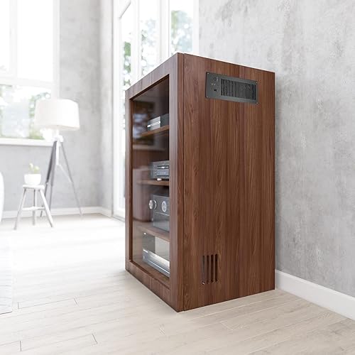 Miniatura 7 de AC Infinity AIRPLATE P7, sistema de ventilador de gabinete de refrigeración silencioso con tomas de corriente y puertos USB, disparador térmico