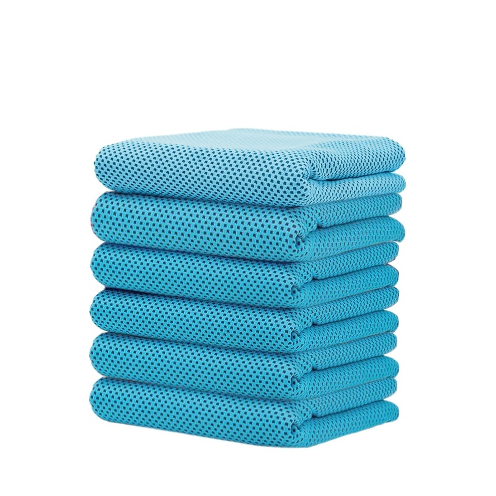 HNULGVI Cooling towel 6Pcs Cooling Towels 90x30cm Soft Breathable Quick-Dry(6 Pcs Blue)