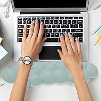 Vista 7 de Reposamuñecas Cloud para teclado de computadora, teclado de piel sintética, bonita almohadilla de muñeca para teclado, soporte de muñeca