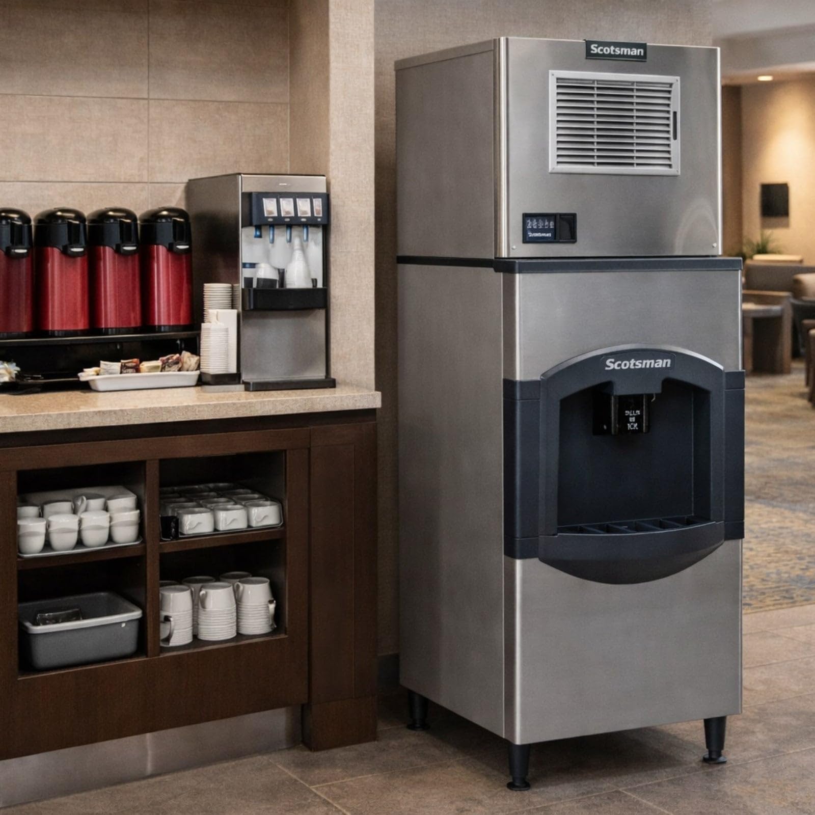Scotsman Prodigy Elite Small Cube 30" Ice Maker - 476 Lb/Day, 180 Lb Hotel Bin on Fridge.com - View 6