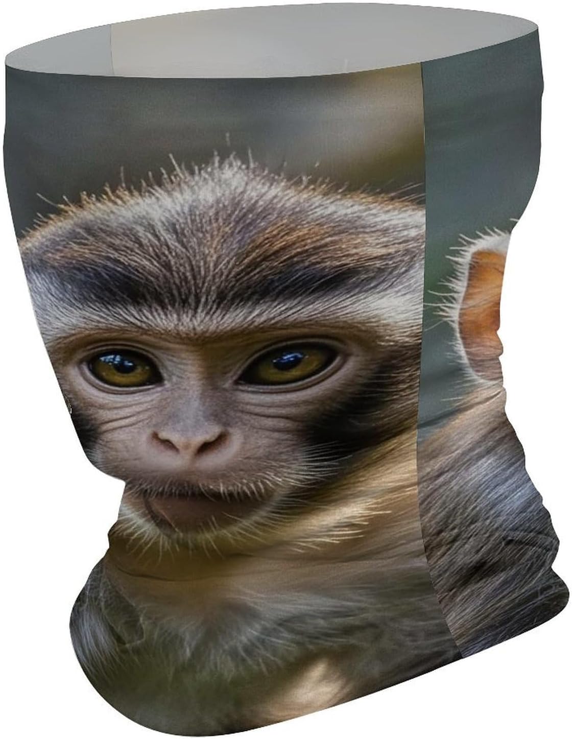 Big Eyed Monkey UV Protection Bandana Neck Gaiter Face Mask image 3