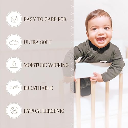 Miniatura 4 de Bella Coterie - Sábanas de lujo de viscosa de bambú para cuna  Cultivadas orgánicamente  Ultra suaves  Refrescantes para un mejor sueño  Sábanas