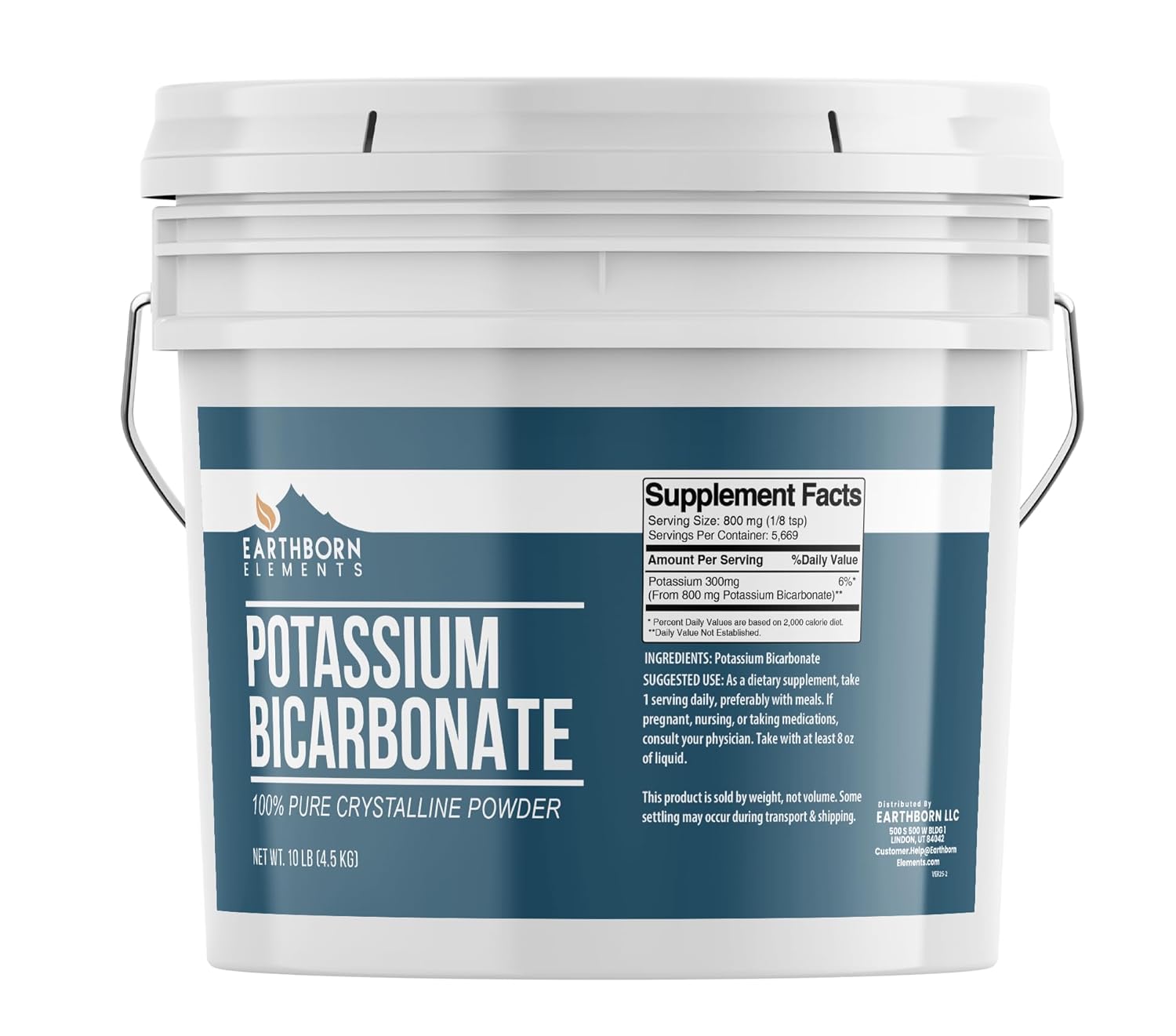 Earthborn Elements Potassium Bicarbonate (1 Gallon), Wine Making, Cheese Making, Brewing