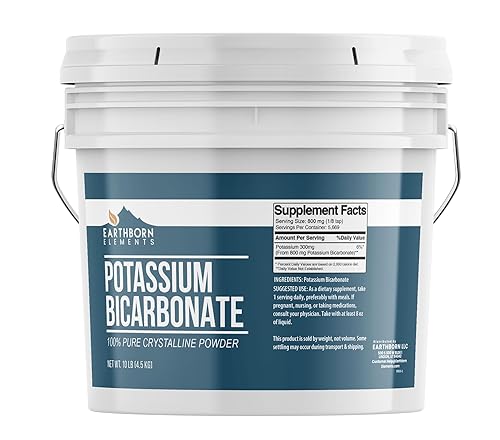 Earthborn Elements Bicarbonato de potasio (1 galón), elaboración de vino, queso, elaboración de cerveza