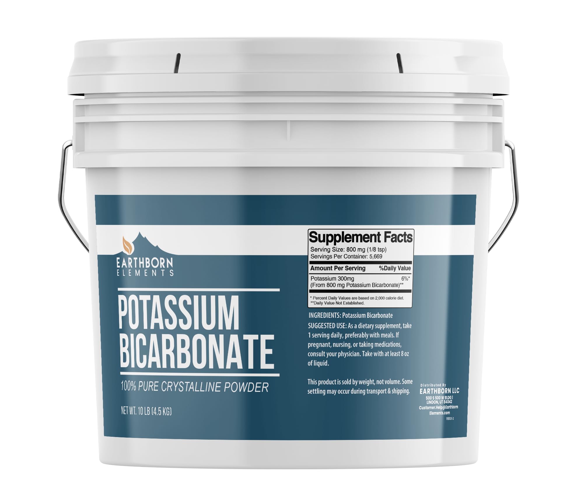 Earthborn Elements, Potassium Bicarbonate, 10 Lb 10 Pound (Pack of 1)