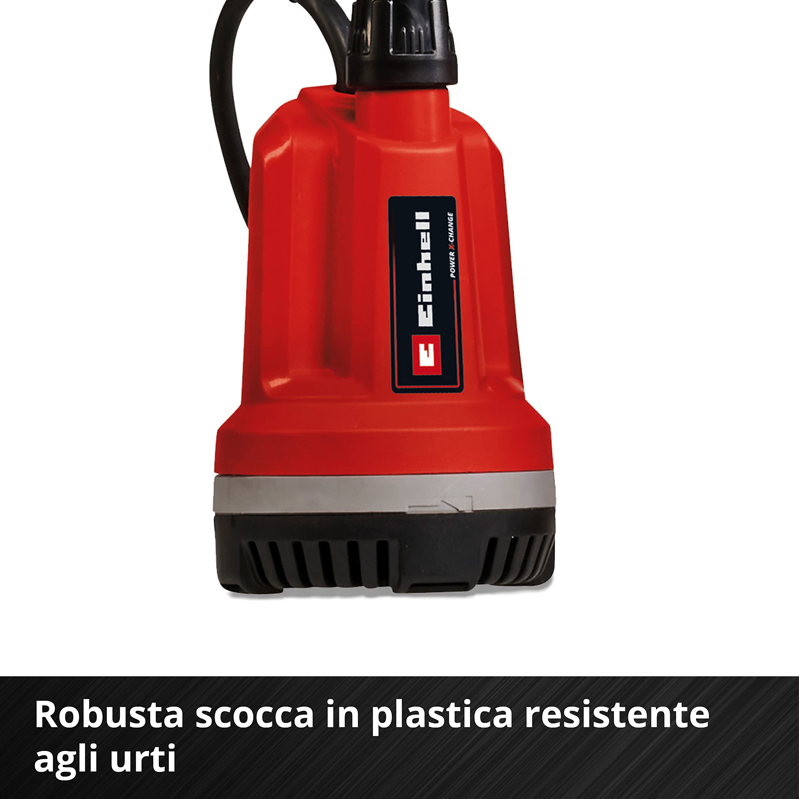 Einhell GE-PP 18 RB Li - Solo Pompa a immersione acqua piovana (18V, prevalenza 20 m, portata 3000 L/h, profondità max 4 m, senza batteria e caricabatteria)