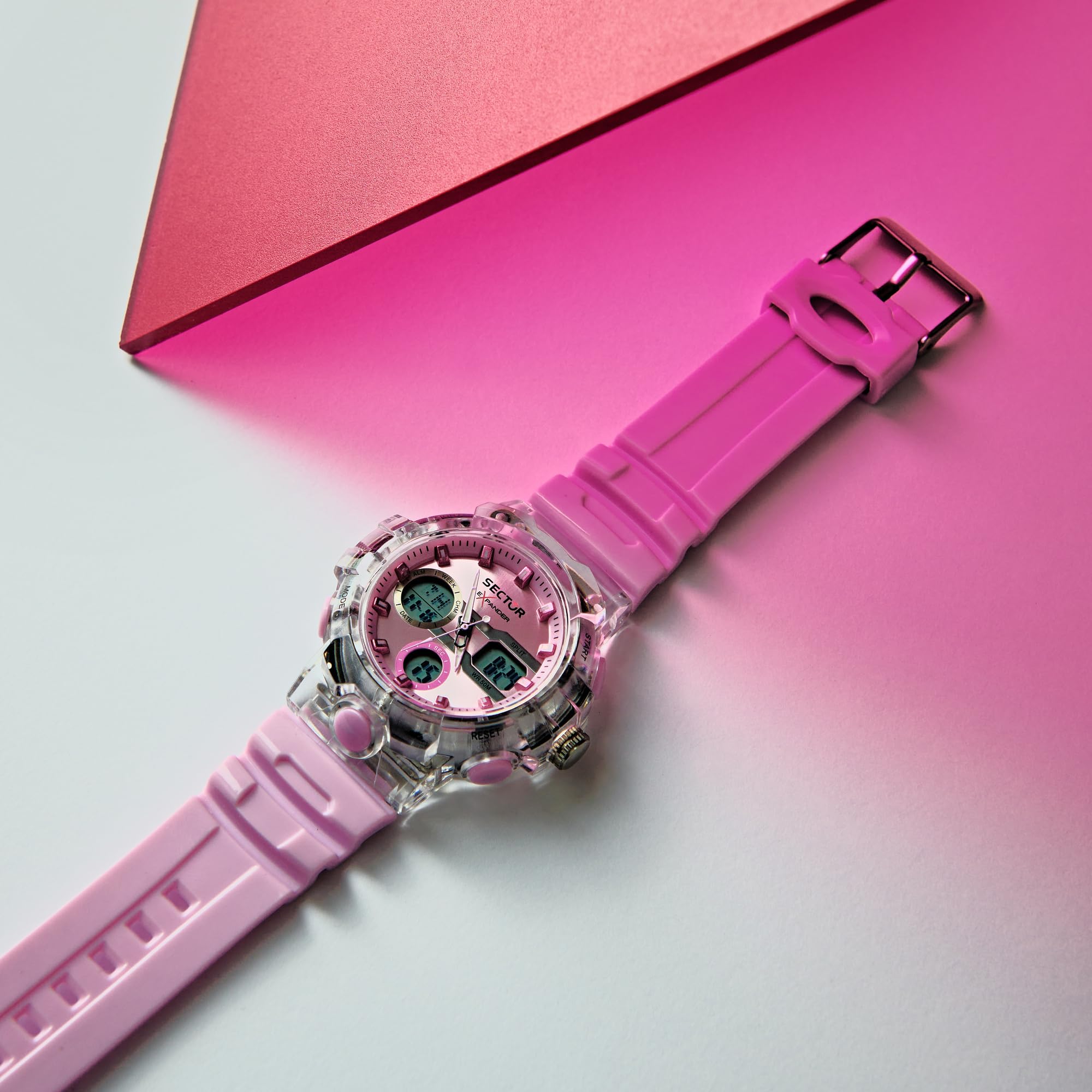 Sector No Limits Orologio Donna, Digitale, Cinturino in Plastica, Cassa 43 mm, Collezione EX-46, Regalo Donna - R3251242501