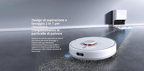 Xiaomi Robot Vacuum X10, Aspirapolvere Lavapavimenti con Svuotamento Automatico Polvere, Aspirazione 4.000Pa, Peli Animali, Batteria 5200mAh, Navigazione LiDAR, Mappatura Personalizzata, Controllo APP - 9