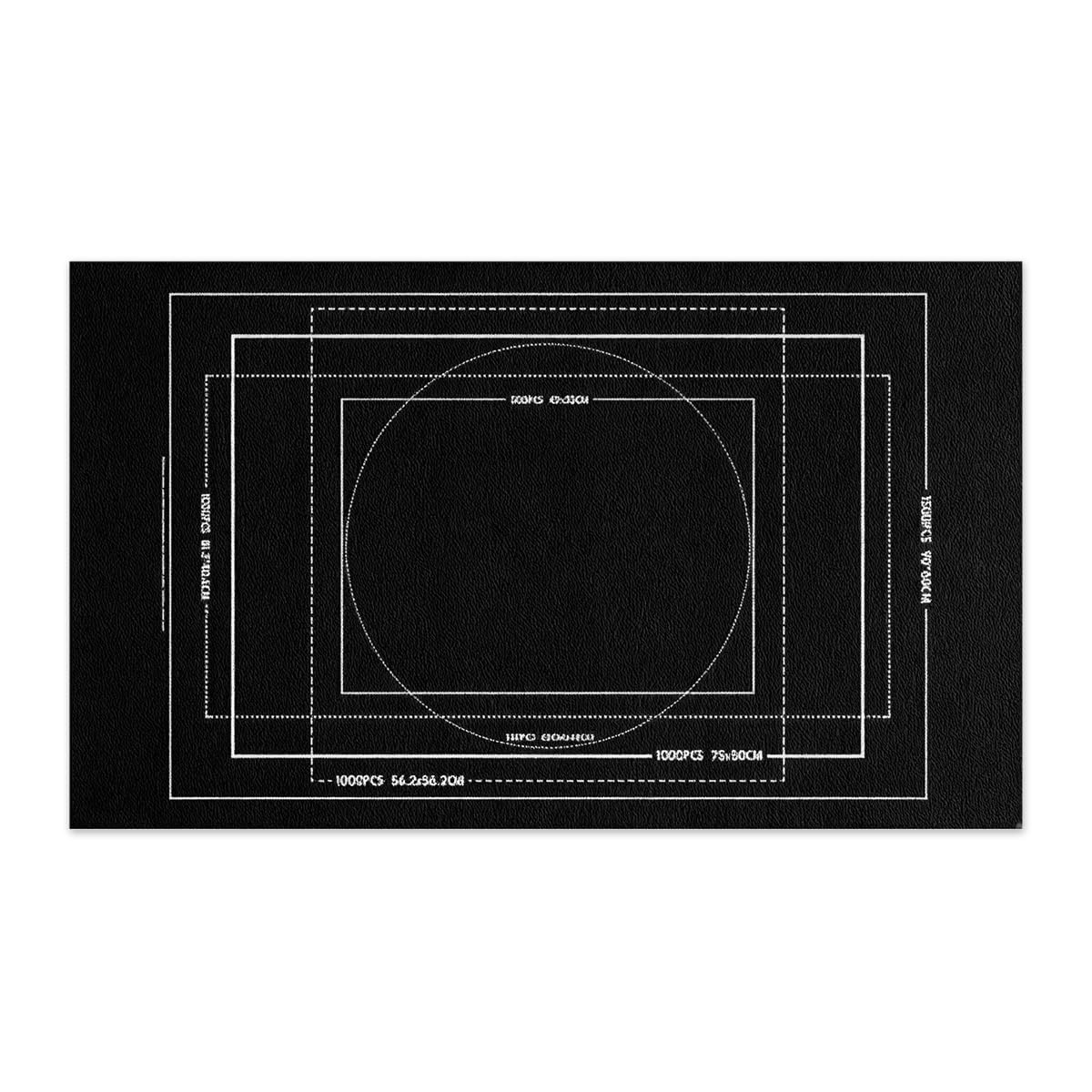 Lotsdonxia Jigsaw Puzzle Mat for 1500 Pieces, Felt Roll-Up Mat with Size Markings, Relieve Boredom Accessory, Adult Enthusiasts Portable Puzzle Board for Storage, Sorting and Travel (Black)
