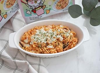 Buldak Noodles Hot Chicken Flavor Ramen 10 Pack - Ramen Instant NoodlesExcellent for Snack and Soups (Carbonara + Cream Carbonara)
