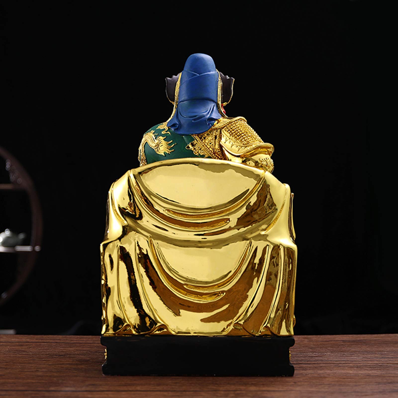 Statue di Buddha 15 pollici Guan Yu Buddha Statua Casa Fortunato Decorazioni Lettura libro Guan Yu Buddha Statua Home Office Decorazione da tavolo Decorazione da tavolo Buona Lucky Regali Lucky Decora