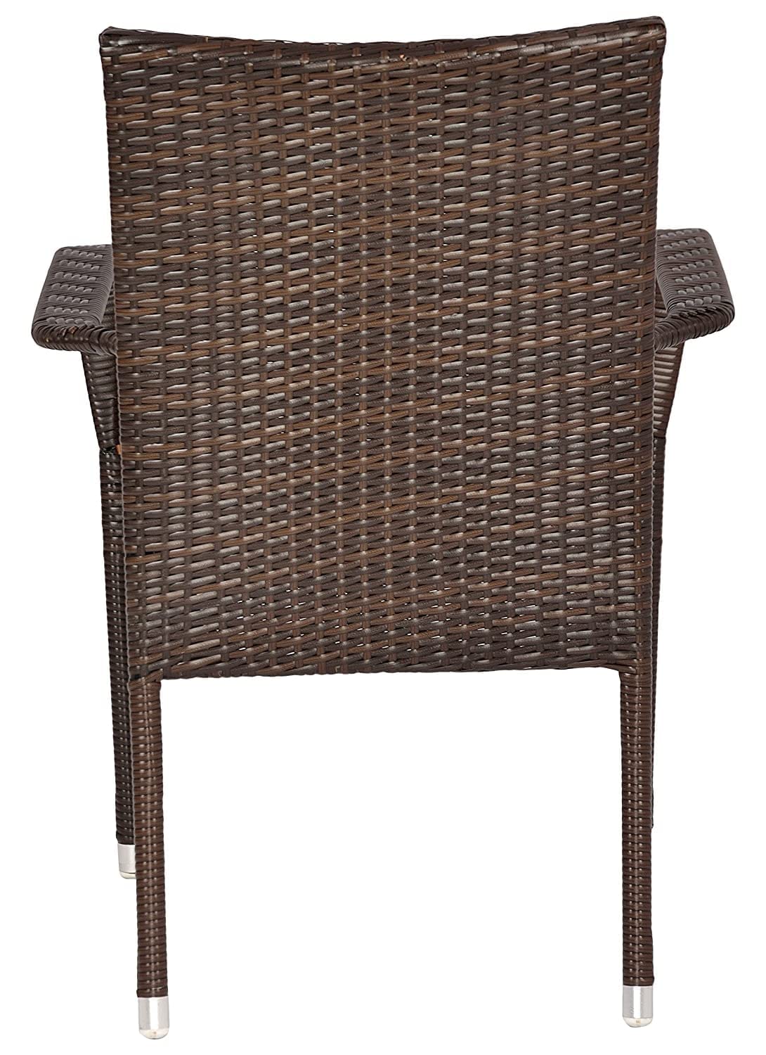 Cora DECOCRAFT Indoor| Outdoor| Living Room | Balcony | Garden | Chair Table Set 2+1 |Furniture Set |Coffee Chair Set Coffee Chair Set |Powder Coated| All Weather Proof (2+1, Brown STR) 4
