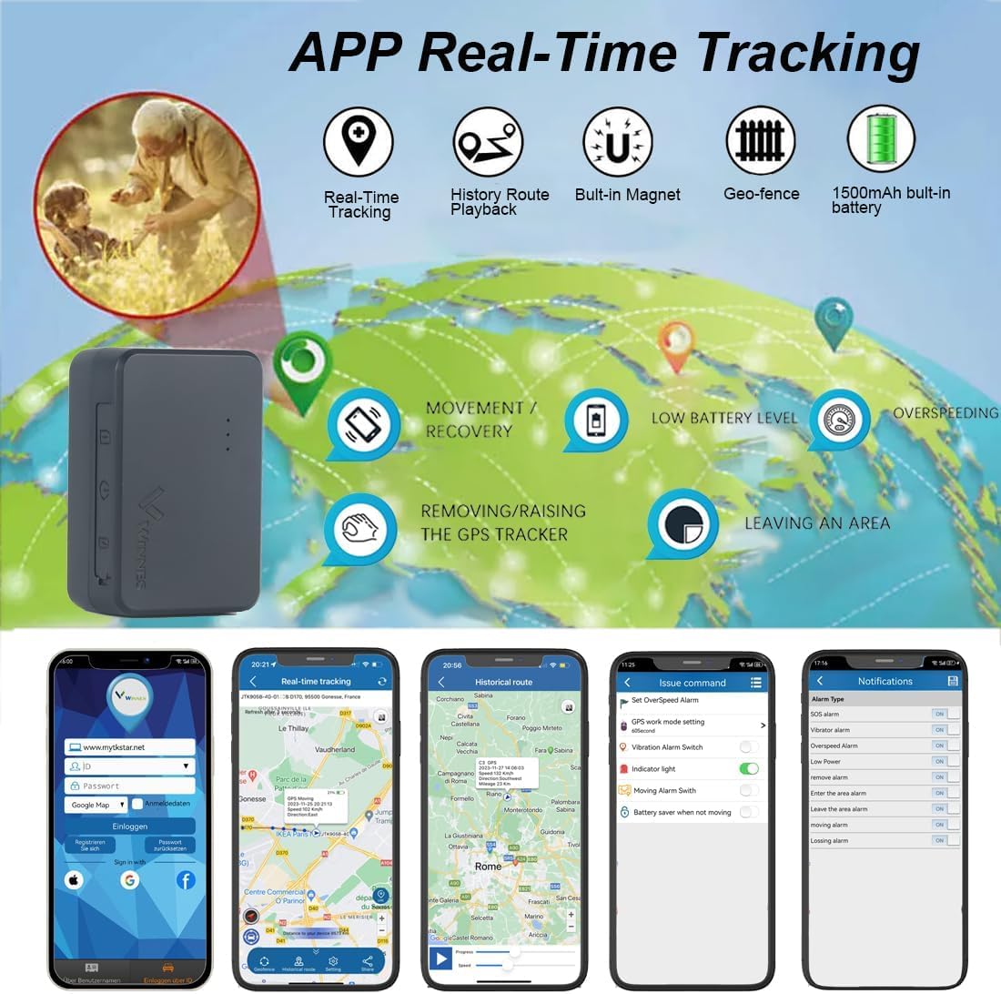 Zeerkeer Traceur GPS Mini avec Micro Tracker Une Variété D'alarme Intelligente Suivi du Temps Réel Enfant Aimant Construit in Gestion de l'équipement Multiplepour Voiture Personnes âgées Enfants TK913