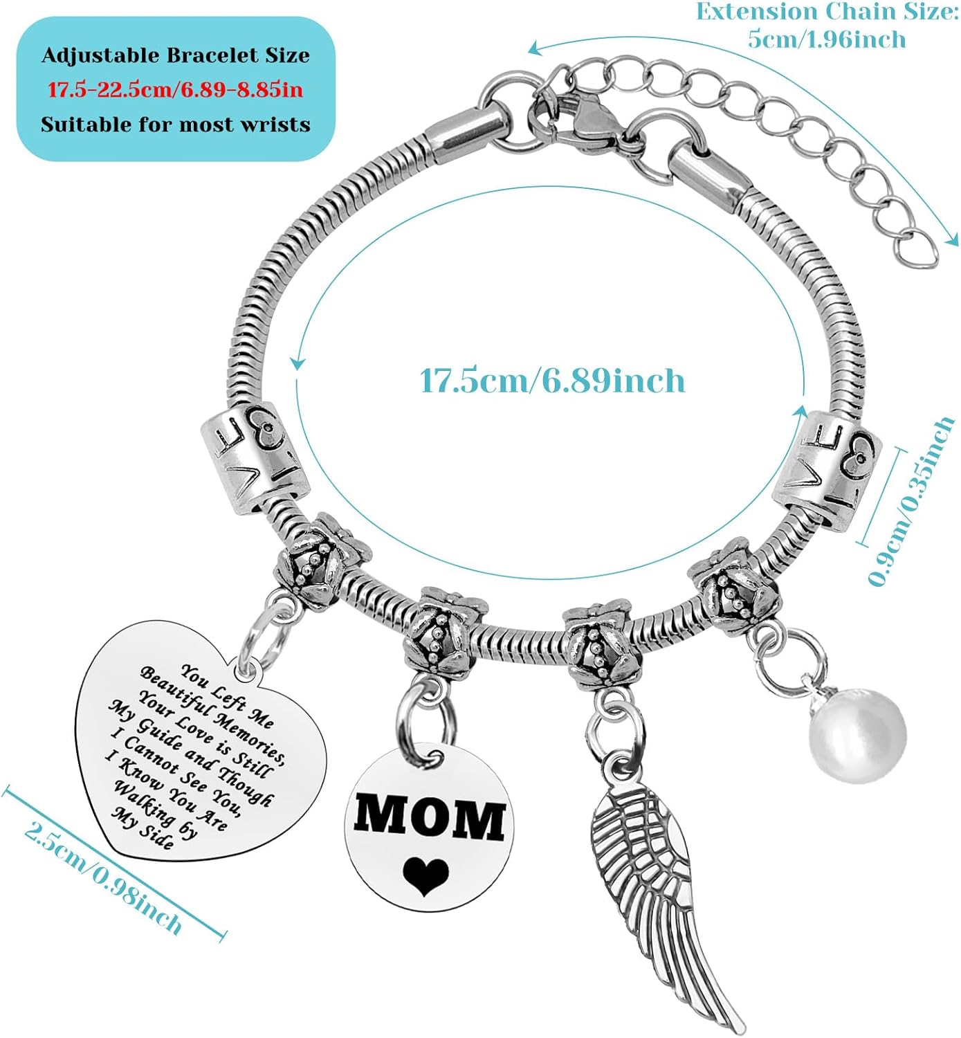 Mxrymvu Loss of Mother Gifts Memorial Gifts for Loss of Mom Bracelet Sympathy Remembrance in Memory of Loved Jewelry Keepsake Condolences Bereavement Present - Image 4