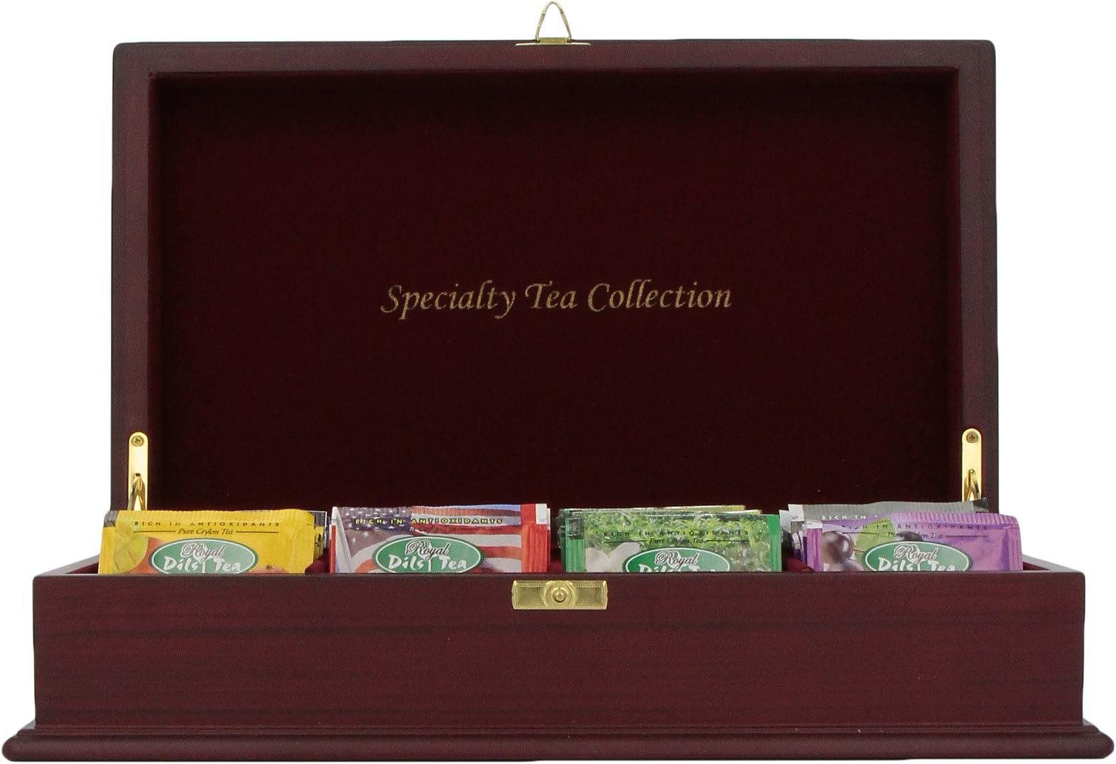 Dil's Royal Tea Cherry Wood Box Variety Pack, 80-Count