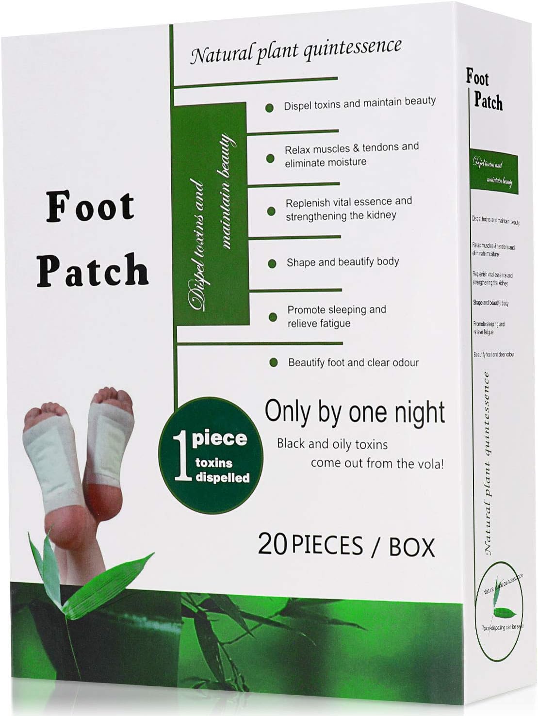 Foot Patches, Nivlan 100% Natural Organic Detox Foot Pads for Pain Relief & Stress Relief & Deep Sleep & Detox Cleanse Weight Loss & Anti Swelling, 20 Pads with 5 scents