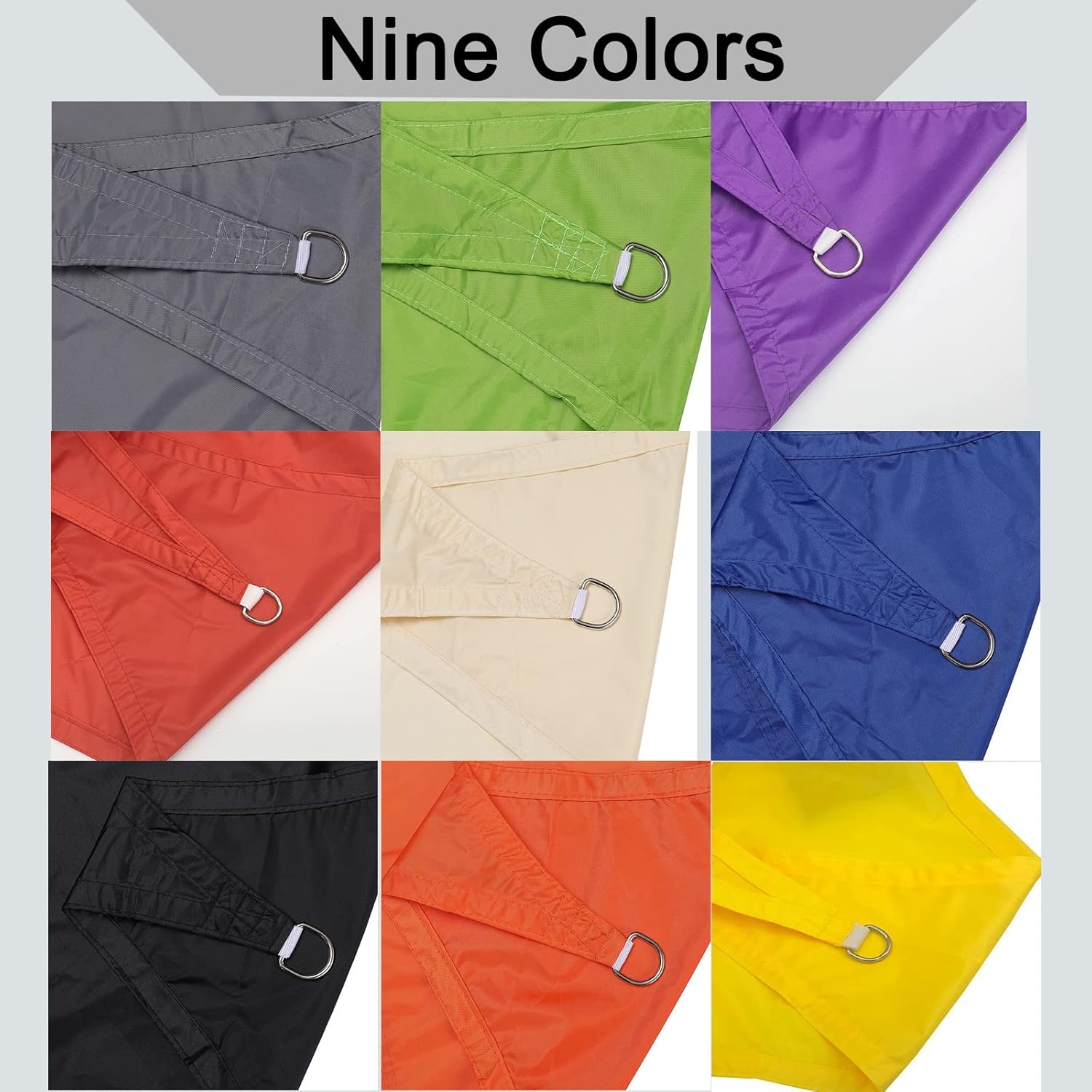 Triangle Sun Shade Sail Patio Canopy, UV Block Waterproof Polyester Canopy for Patio Awning Garden Backyard Playground Lawn Sand Outdoor Activities (Color : Orange, Size : 9.84 * 9.84 * 14.1FT)