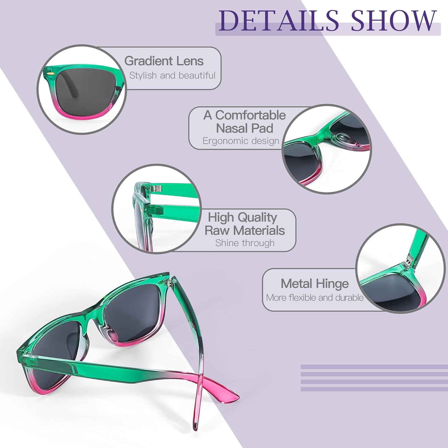 SIPHEW Polarized Sunglasses for Women & Men - UV400 Mirrored Beach Eyewear, Designer Unisex Fashion Sunglasses w/Medium Fit - Image 4