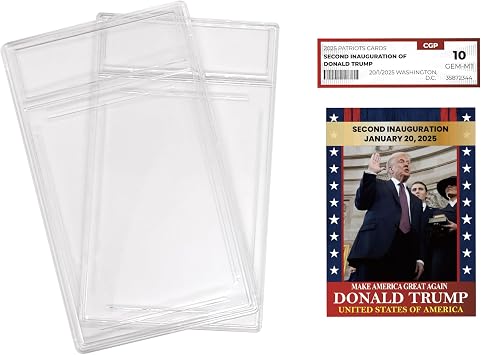 Trump Trading Card - 2025 Inauguration - Gem 10 Graded - Trump Collectible Card - Trump Gifts - Trump 2025 - Make America Great Again