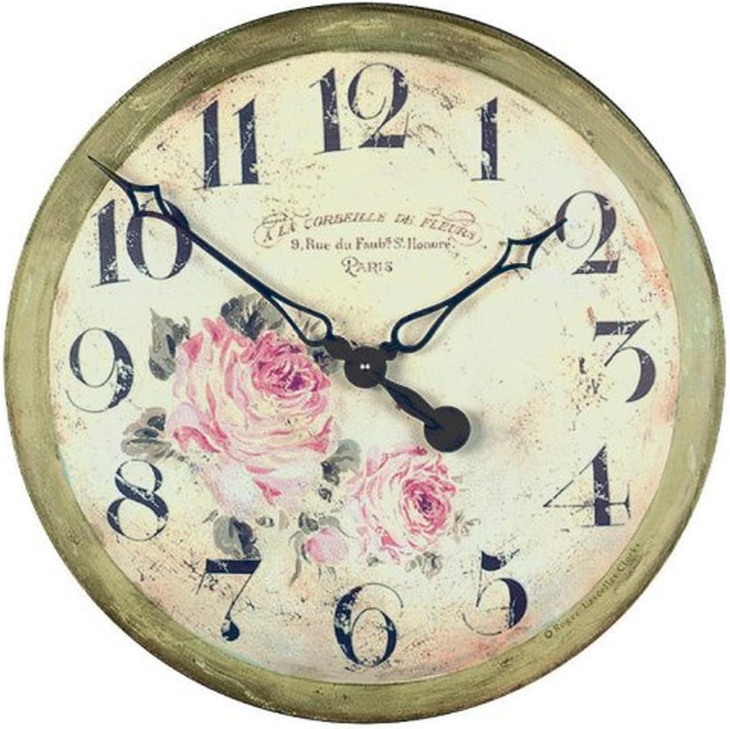 Roger Lascelles, Large Floral Wall Clock,50 cm
