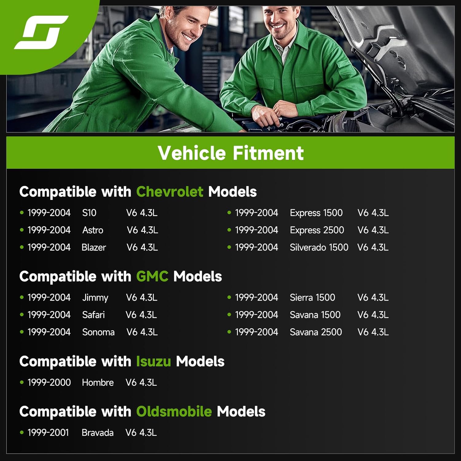 Starter Compatible with 99-04 Chevrolet Silverado 1500 S10 4.3L V6,with Astro Van Blazer Express Vans,with GMC Sierra Sonoma Jimmy Safari Savana 2500,99-01 Bravada 410-12204 SDR0086 323-1399 12563176