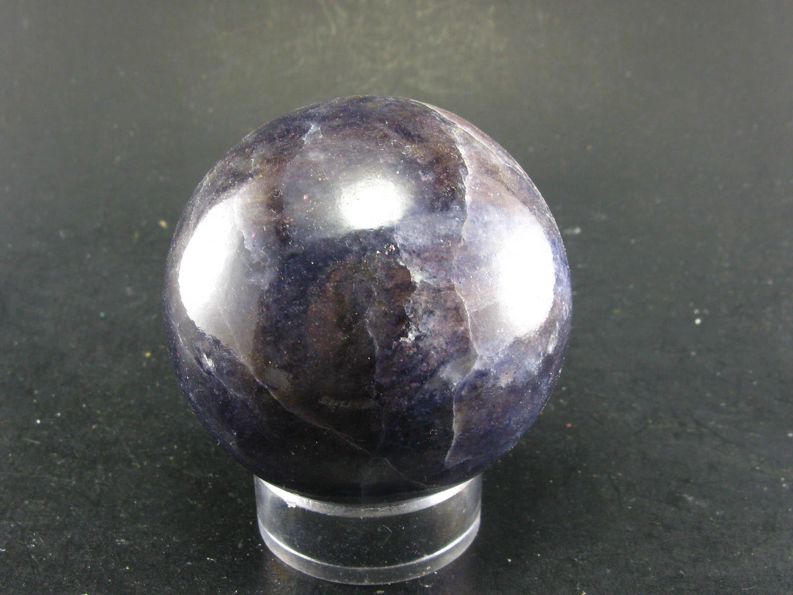 Blue Iolite Cordierite Sphere Ball From India - 2.1"