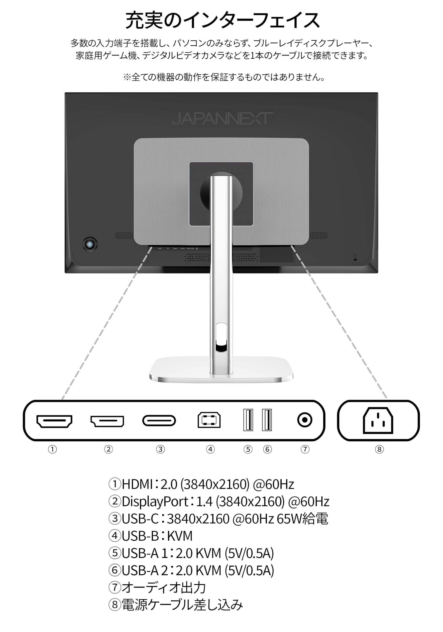 Amazon.co.jp: JAPANNEXT 27インチ IPSパネル搭載 4K(3840x2160)解像度