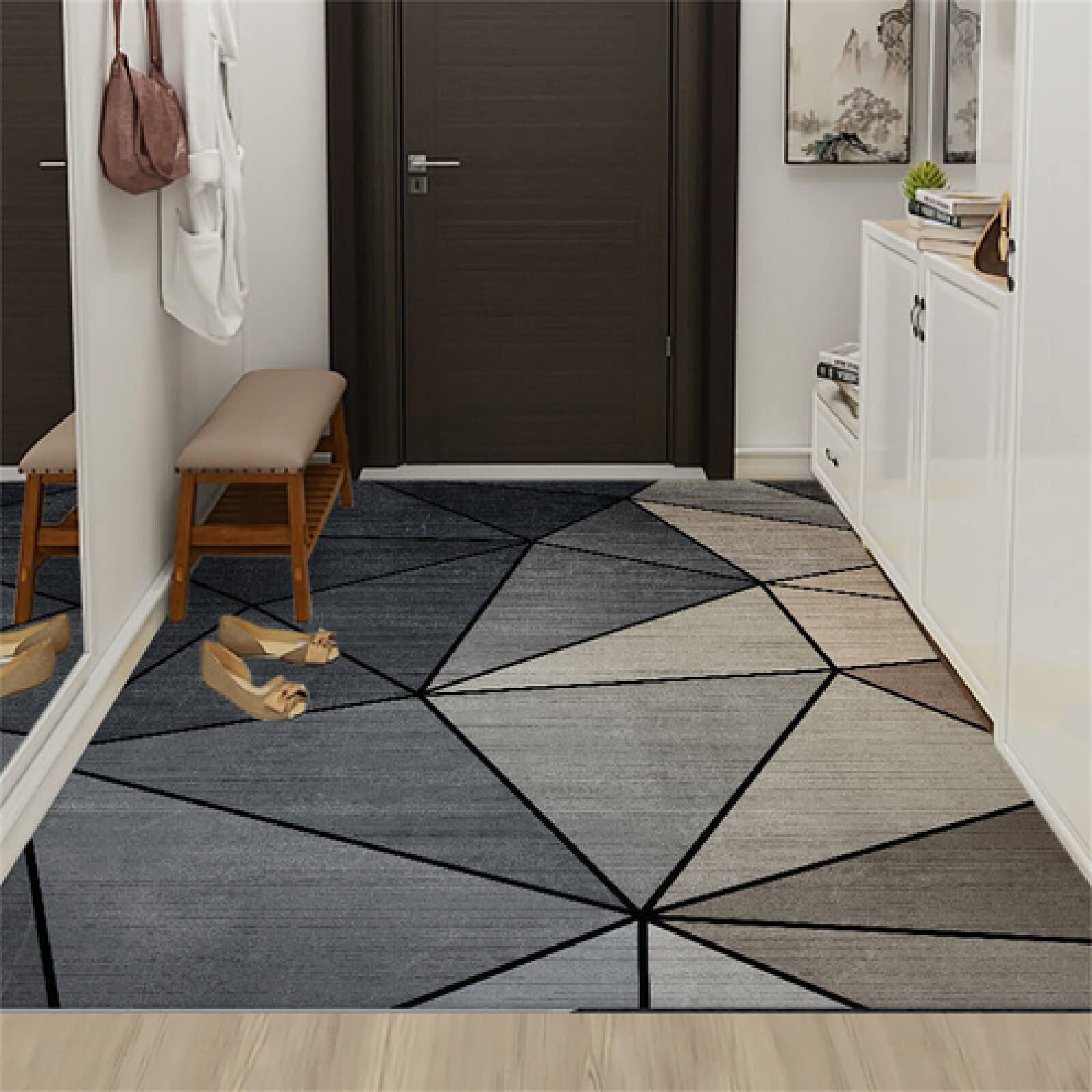 Tapis exterieur terrasse grande taille gris rectangulaire 120X140CM