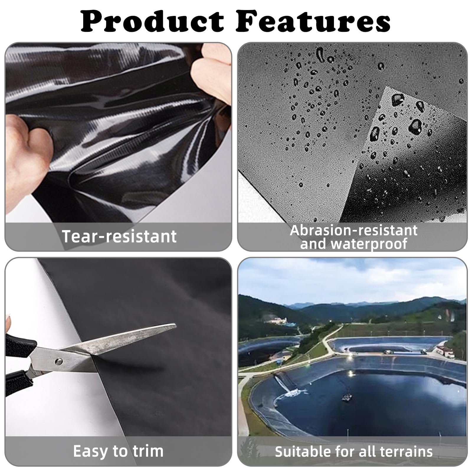 Pond Liner, Revestimiento para Estanques, Lámina Flexible para estanques