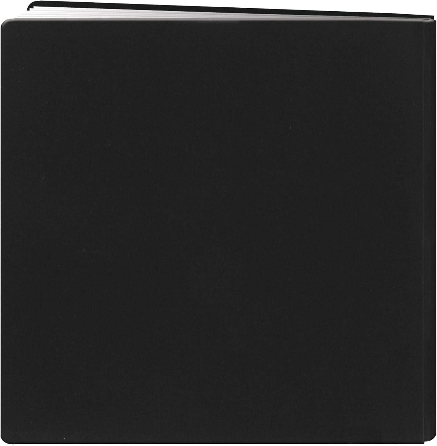 Pioneer 12 Inch by 12 Inch Snapload Fabric Cover with Ribbon Trim Memory Book, Black