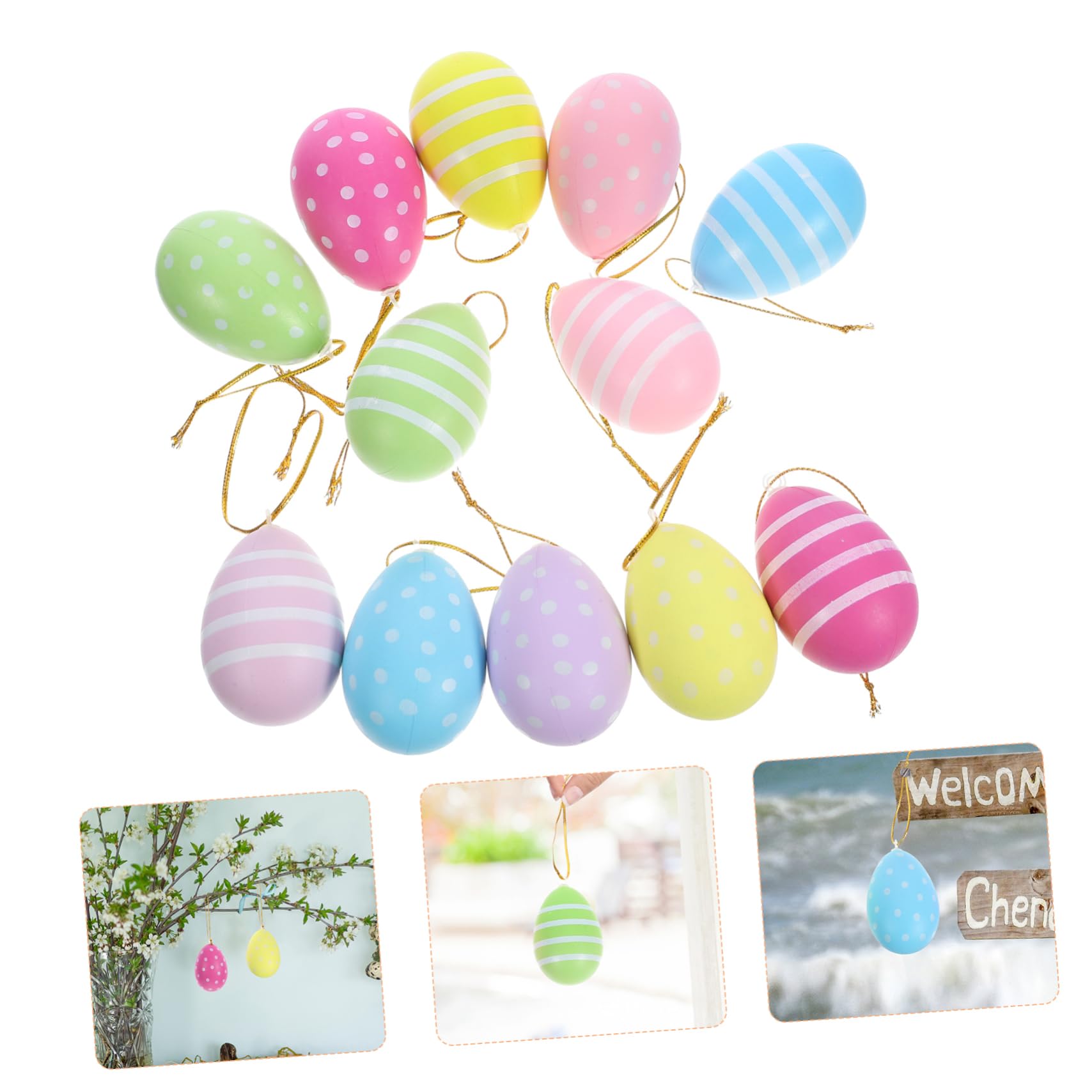 Alipis 96stücke Ostern Eier Dekorationen Hängende Kunststoff-Ostereier Im Gemischten Stil Für Ostern-feiern Baum-Dekoration Und Festlichkeiten Für Zuhause Und Veranstaltungen